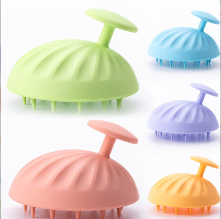 Custom silicone bath brush massage comb for bathing, removing dirt and dead skin, shampoo brush, silicone facial brush for cleaning and exfoliating