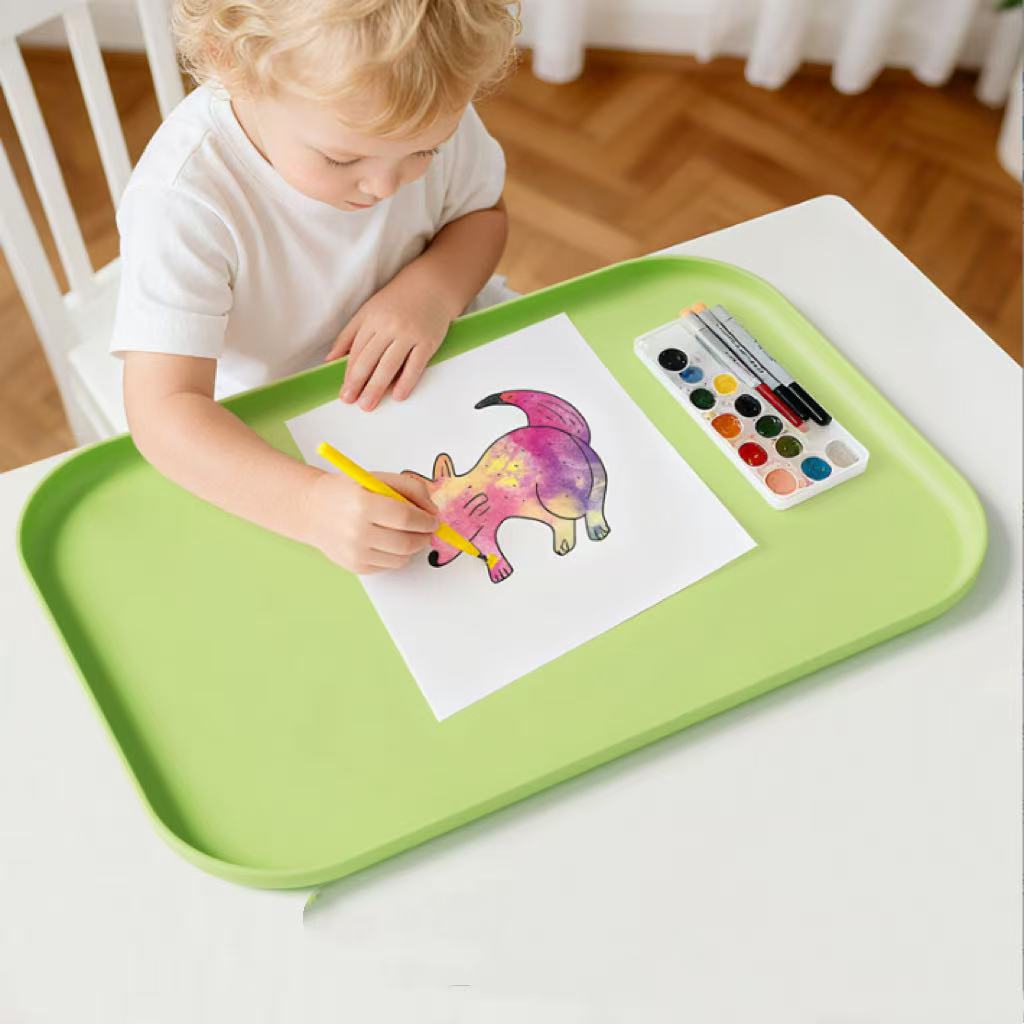 Children's placemat drawing mat, waterproof kitchen countertop mat, coffee machine mat with raised edges, multifunctional silicone pet feeding mat