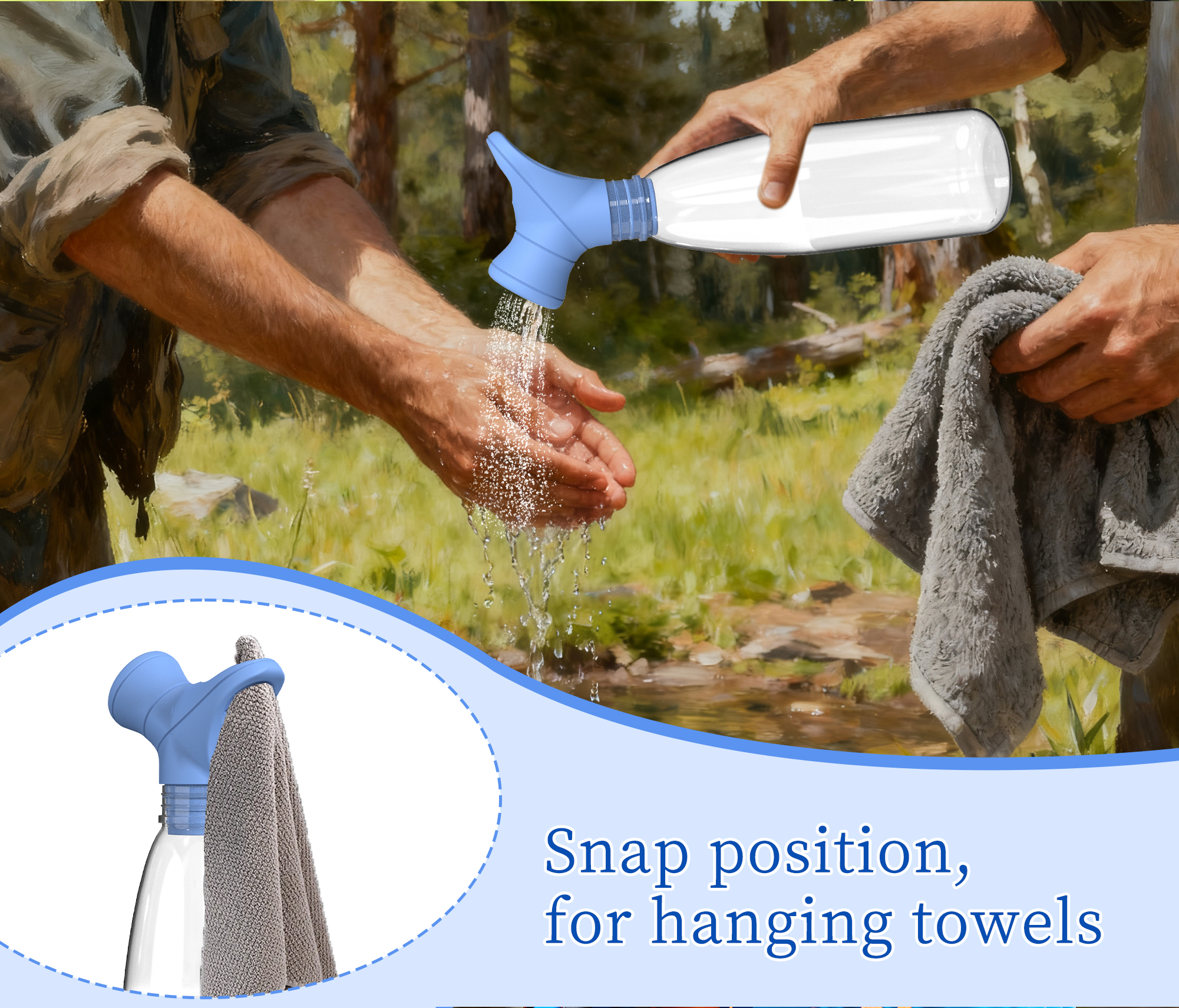 New Popular Silicone Water Bottle Shower Head