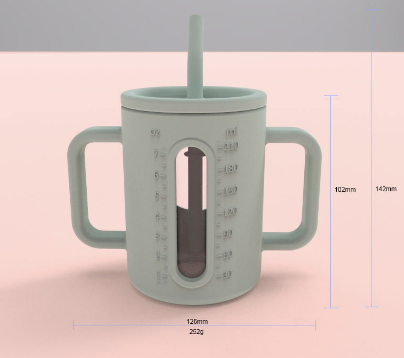 Childrens Glass with Cup Sleeve 