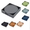 10cm Round Silicone Coasters, Modern Minimalist with Spill-Resistant Ring, Food-Grade Non-Slip Tea Cup Coaster Set