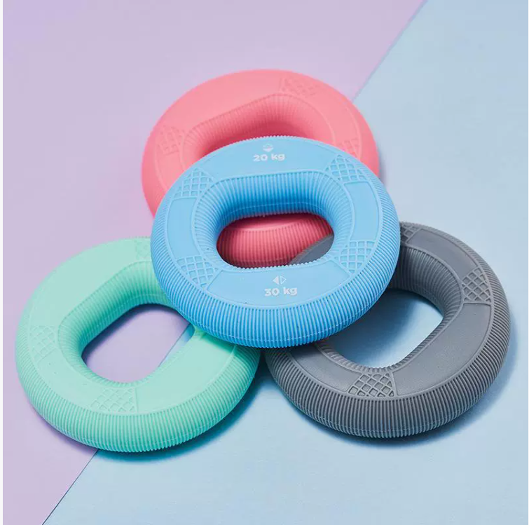 Striped Silicone Dual-Resistance Hand Grip Trainer for Men, Arm Muscle Training Grip Ball