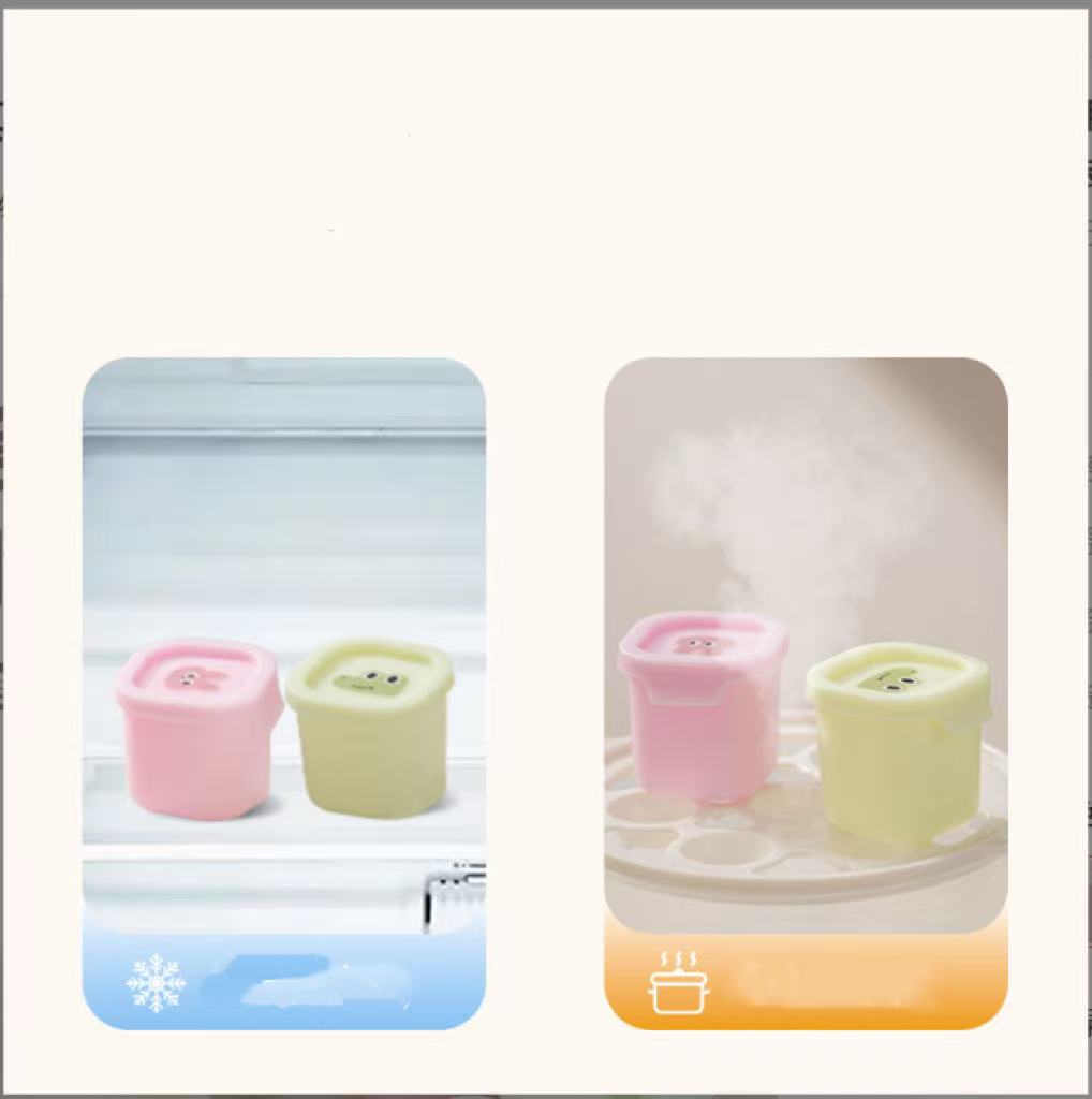 Home Use Silicone Baby Food Ice Tray for Storing Pureed Meat, Food-Grade Frozen Baby Food Mold