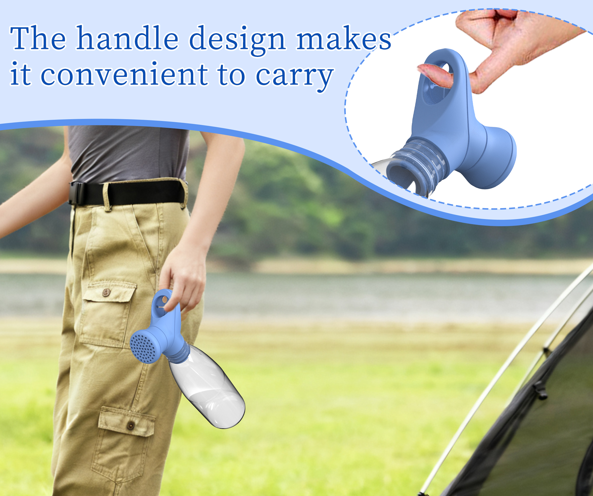 New Popular Silicone Water Bottle Shower Head