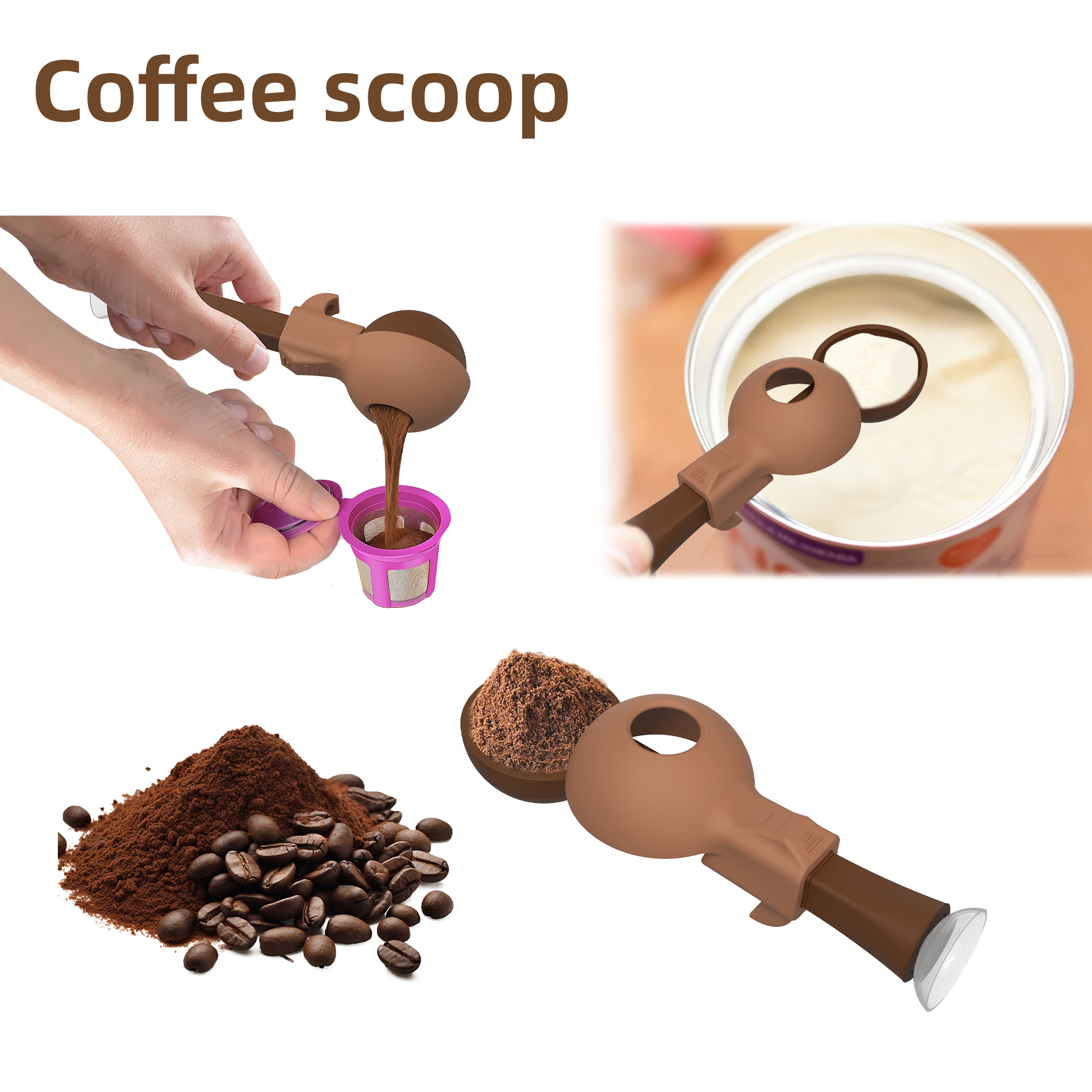 New Design And Hot Sale Food-grade Easy-Clean Silicone Coffee Scoop