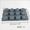 12-Connected Cloud Sphere Mousse Silicone Mold DIY French Cube Ball Chocolate Dessert Cake Mold.