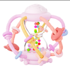 Baby Manhattan Handheld Ball Soft Silicone Rattle Crib Bell Teether Chew Toy for 0-3 Year Olds.