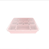 Cross-border silicone snack box lunch box, 10-compartment fruit and bread divider tray container, food-grade lunch box.