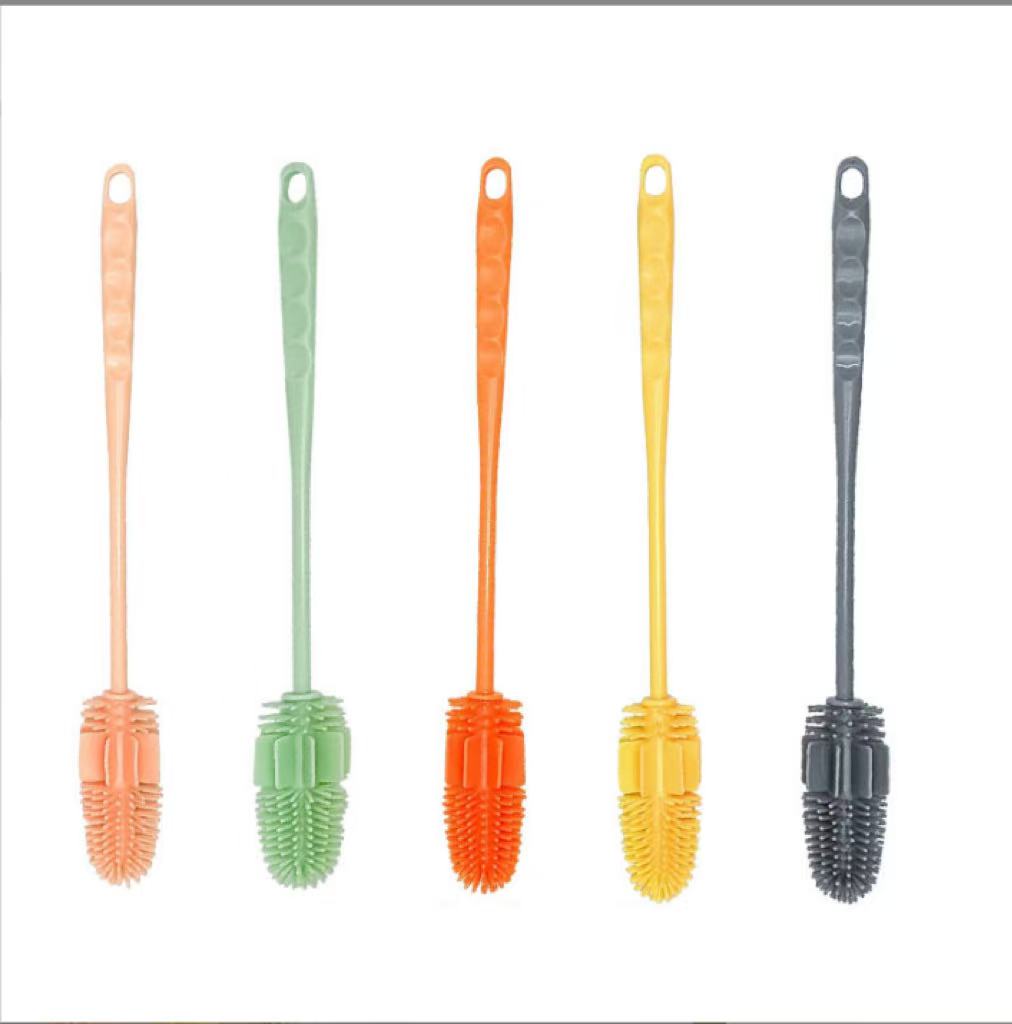 Long-handle Silicone Cup Brush in High-value Macaron Colors, Cleans Cups, Tea Stains, Baby Bottles, And Thermos Bottles without Dead Angles.