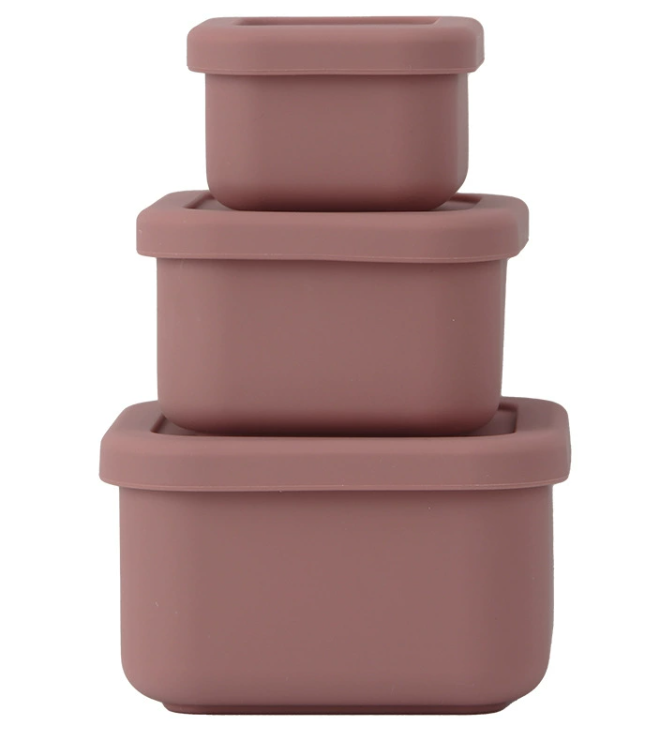 Square Thickened Microwaveable Silicone Food Container, Japanese Minimalist Style, 180ML Airtight Fresh-Keeping Silicone Storage Box