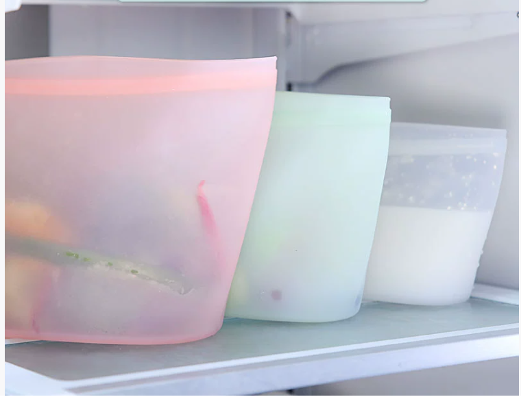 All-Silicone Food Storage Bag, In-Stock Daily Necessities, Transparent Vacuum Self-Sealing 1500ML Food Fresh-Keeping Bag
