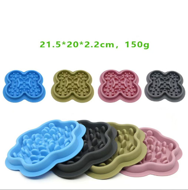 Cross-border Pet Slow Feeder Bowl Silicone Slow Feeding Mat Slow Food Bowl Anti-slip Dog Bowl Cat Bowl Pet Supplies
