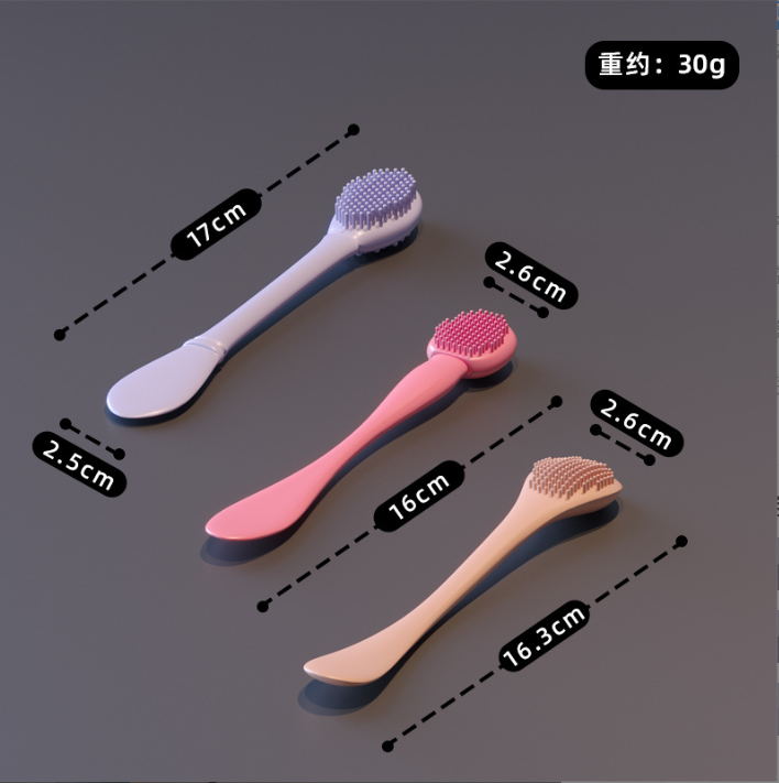 New Silicone Face Mask Applicator Stick for DIY Beauty, Double-Ended Soft Bristle Mask Brush