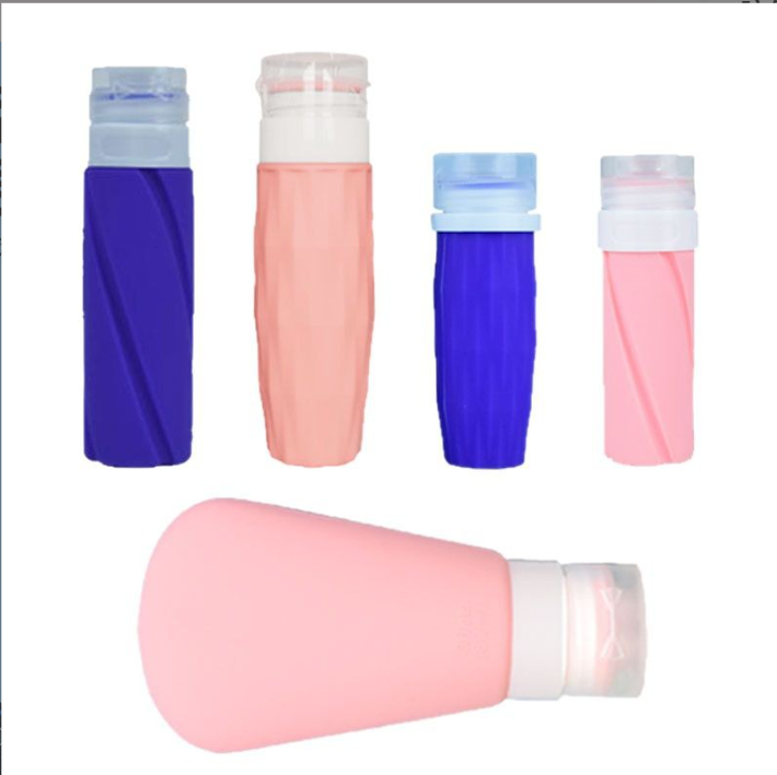 Popular Cross-border Silicone Refill Bottle Set, Creative Squeeze-style Travel And Business Trip Portable Food-grade Silicone Bottles
