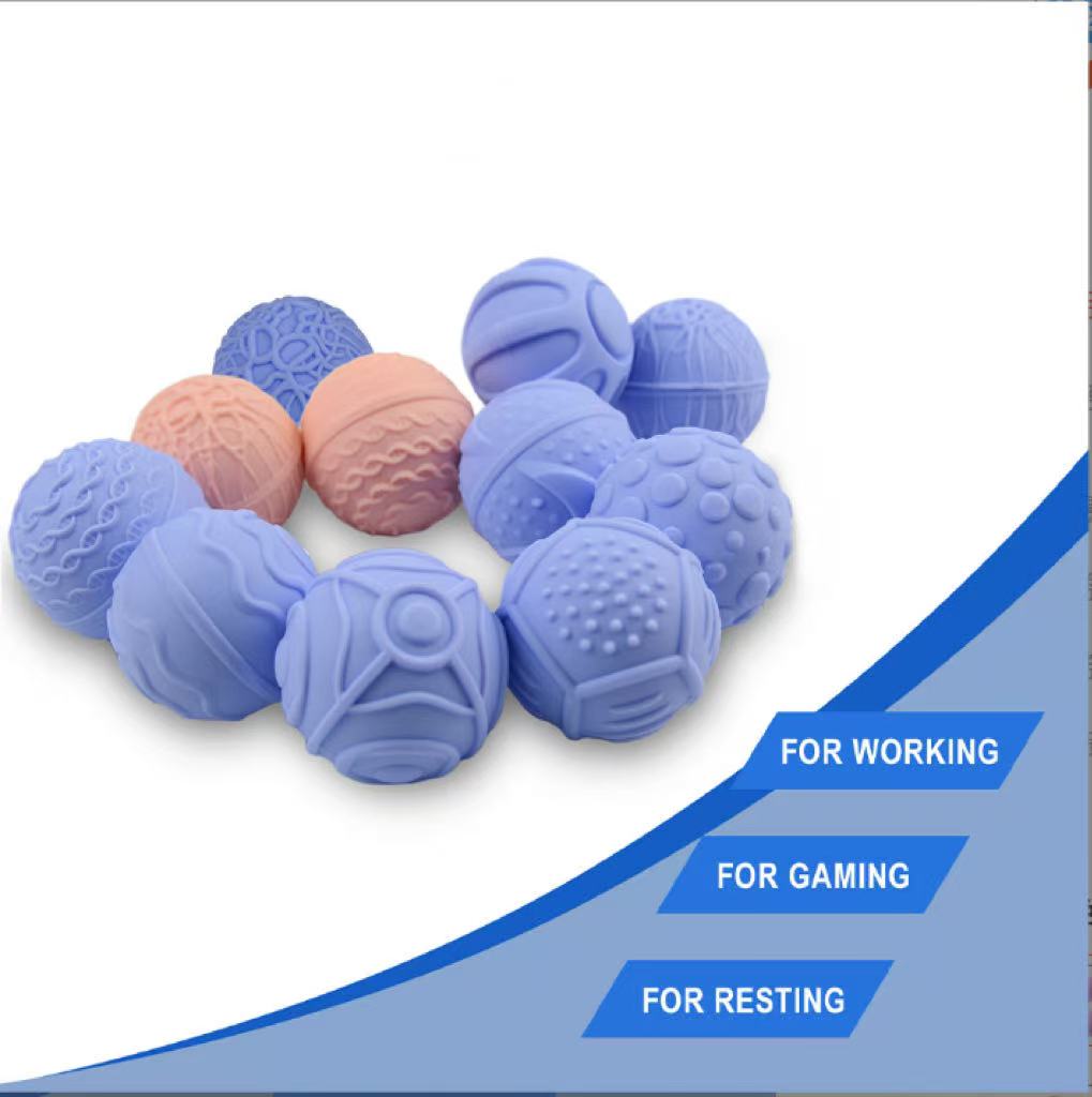 Amazon Sensory Toys Sensory Magnetic Balls Silicone Texture Stress Relief Ball Elastic Hand-Squeezed Silicone Ball