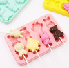 New Recommended 8-Compartment Lollipop Mold with Lid, Silicone Candy Mold, Cheese Stick Mold