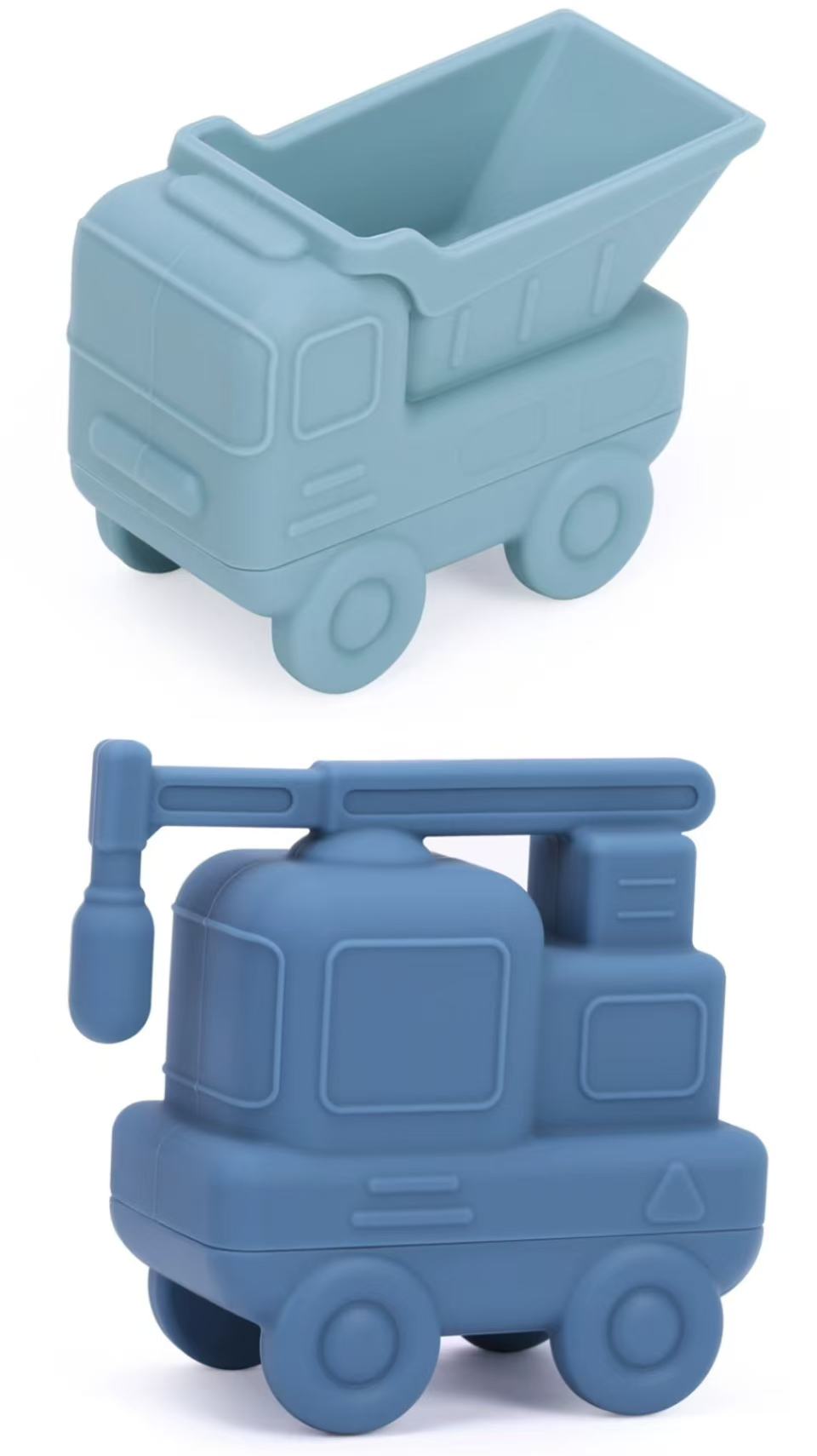 Children's Bathing Engineering Vehicle Silicone Bath Toy Baby Water Play Toy Floating Bathroom Toy