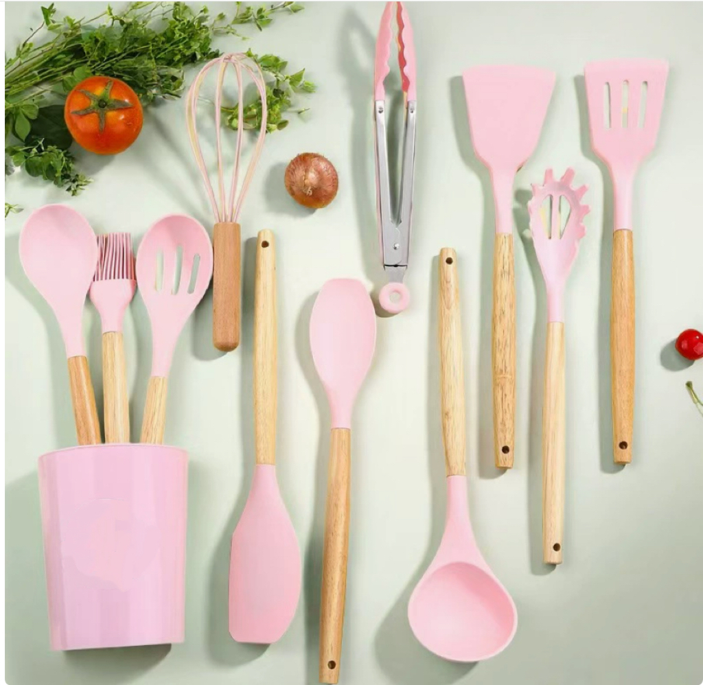 12-piece Silicone Kitchen Utensil Set, Non-stick Silicone Spatula, Household Food-grade Silicone Spatula And Ladle Kitchen Tool Set