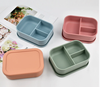 Food-grade Silicone Lunch Box, Microwave-safe, Portable Meal Box for Students And Office Workers, Three-compartment Fresh-keeping And Insulated Box