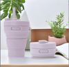 Cross-border Bestseller Silicone Water Cup Foldable Portable Expandable Water Cup Manufacturer Direct Sale Foldable Coffee Cup with Straw