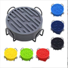 10cm Round Silicone Coasters, Modern Minimalist with Spill-Resistant Ring, Food-Grade Non-Slip Tea Cup Coaster Set