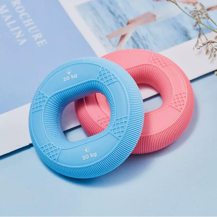 Striped Silicone Dual-Resistance Hand Grip Trainer for Men, Arm Muscle Training Grip Ball
