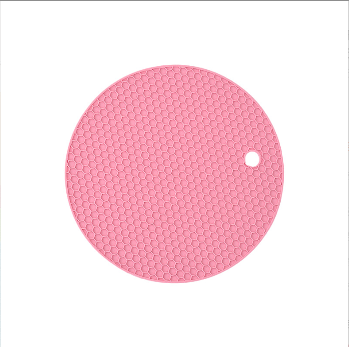 Round Honeycomb Silicone Placemat, Heat-Resistant and Non-Slip, Insulated Trivet, Cross-Border Silicone Square Coaster, Dining Table Draining Mat