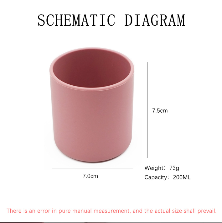 Amazon Bestselling Simple Children's Food-Grade Silicone Water Cup Baby Training Wholesale All-Anti-Fall Sippy Cup.