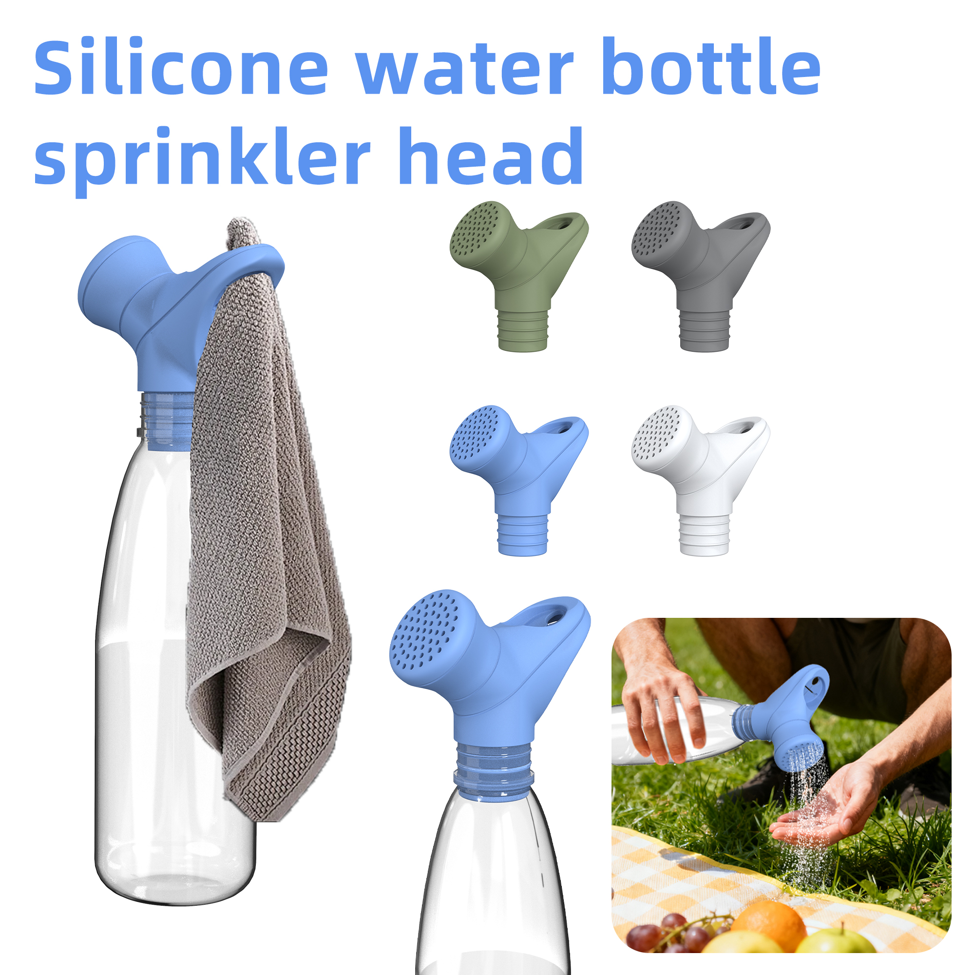 New Popular Silicone Water Bottle Shower Head