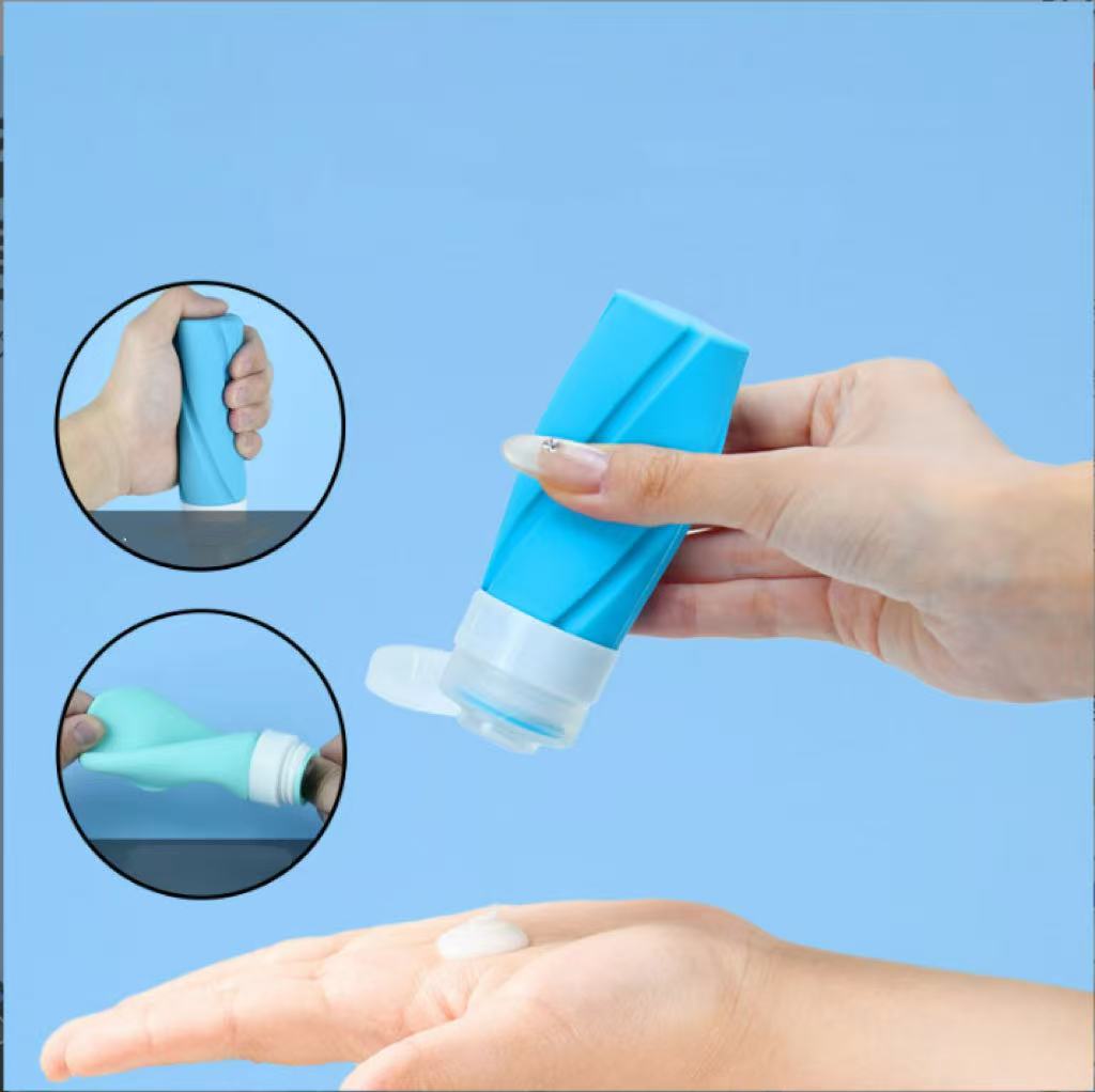 Popular Cross-border Silicone Refill Bottle Set, Creative Squeeze-style Travel And Business Trip Portable Food-grade Silicone Bottles