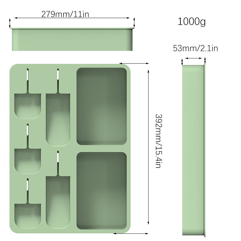 Silicone Knife And Fork Divider Drawer