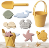 Silicone Beach Toy Set for Children, Sand Shovel, Portable Beach Bucket, Parent-Child Beach Sand Tools Wholesale