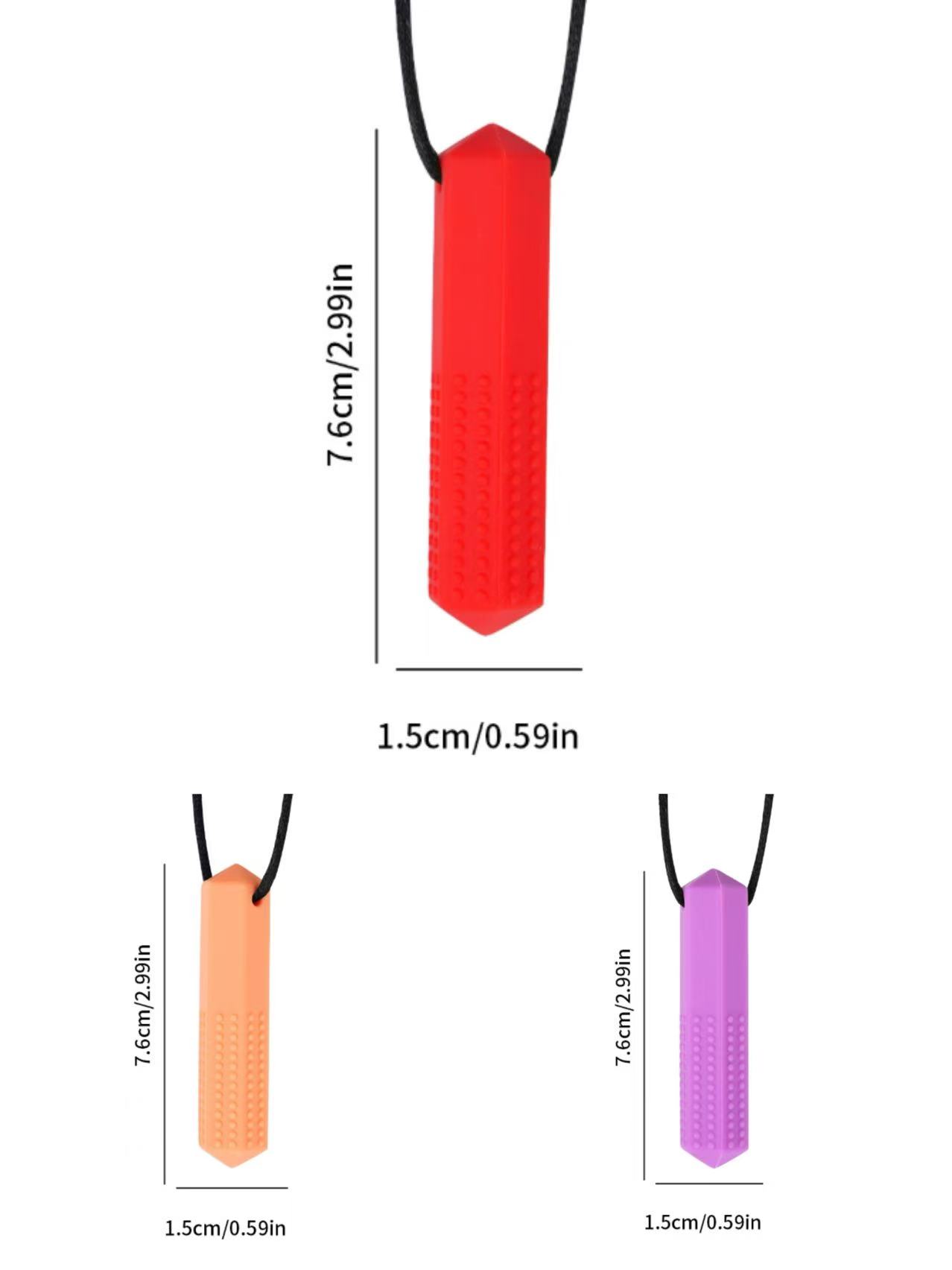 Amazon hot sale Silicone Gem Teether for Children, Sensory Toy, Toddler Creative Teething Stick, Chewable Necklace, Diamond-Shaped Teether