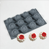 12-Connected Cloud Sphere Mousse Silicone Mold DIY French Cube Ball Chocolate Dessert Cake Mold.