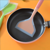 Tamago-yaki Silicone Spatula, Semi-Transparent Wide Mouth Silicone Turner, Two-Color Frying Spatula, Cooking Spatula, Kitchen Tamago-yaki Spatula.