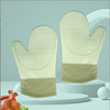 Two-Finger Silicone Heat-Resistant Gloves with Extra Cotton Padding, Thickened Gloves for Baking, Kitchen, Microwave, and Oven Wholesale