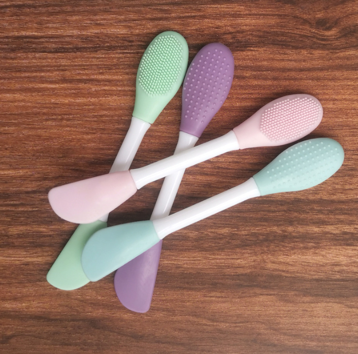 New Silicone Face Mask Applicator Stick for DIY Beauty, Double-Ended Soft Bristle Mask Brush