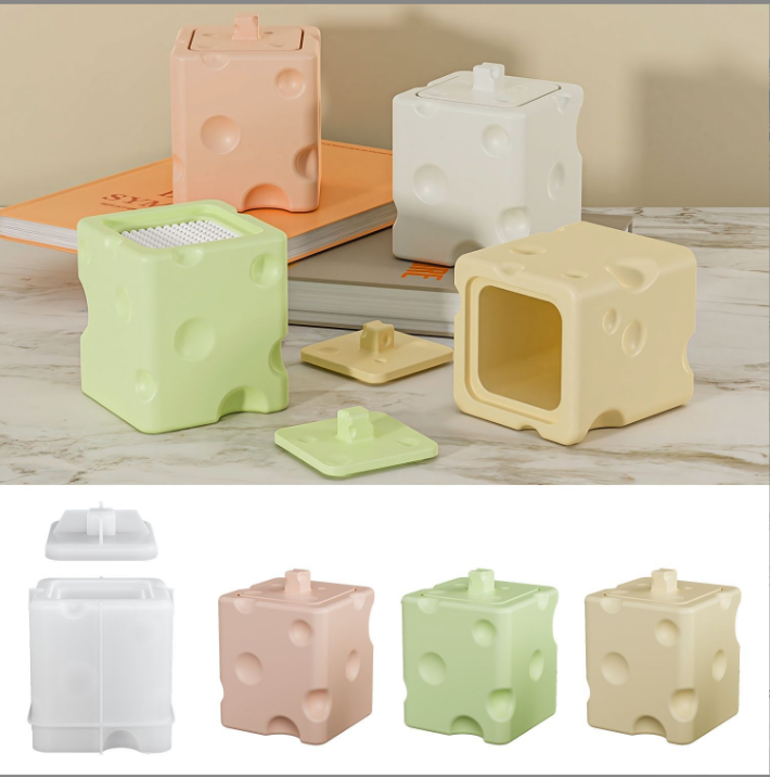 DIY cheese storage box, cheese candle holder, resin mold, plaster decoration, silicone mold