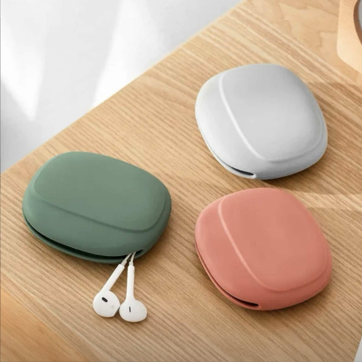 Cross-border manufacturer direct supply silicone earphone cable storage bag, appearance data cable storage bag