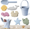 Silicone Beach Toy Set for Children, Sand Shovel, Portable Beach Bucket, Parent-Child Beach Sand Tools Wholesale