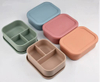 Food-grade Silicone Lunch Box, Microwave-safe, Portable Meal Box for Students And Office Workers, Three-compartment Fresh-keeping And Insulated Box
