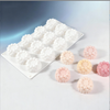 12-Connected Cloud Sphere Mousse Silicone Mold DIY French Cube Ball Chocolate Dessert Cake Mold.