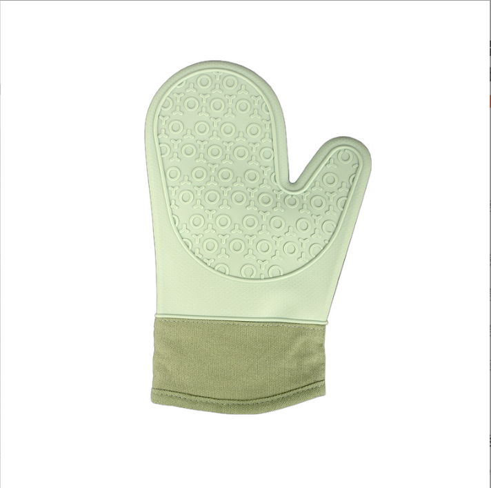 Two-Finger Silicone Heat-Resistant Gloves with Extra Cotton Padding, Thickened Gloves for Baking, Kitchen, Microwave, and Oven Wholesale
