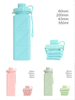 Cross-border Silicone Folding Water Cup, Outdoor Portable Collapsible Water Cup, Sports Handled Diamond Water Bottle.