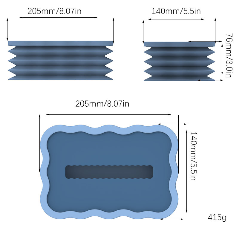 Silicone Tissue Storage Box