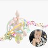 Baby Manhattan Handheld Ball Soft Silicone Rattle Crib Bell Teether Chew Toy for 0-3 Year Olds.