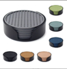 10cm Round Silicone Coasters, Modern Minimalist with Spill-Resistant Ring, Food-Grade Non-Slip Tea Cup Coaster Set