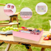 Cross-border silicone snack box lunch box, 10-compartment fruit and bread divider tray container, food-grade lunch box.