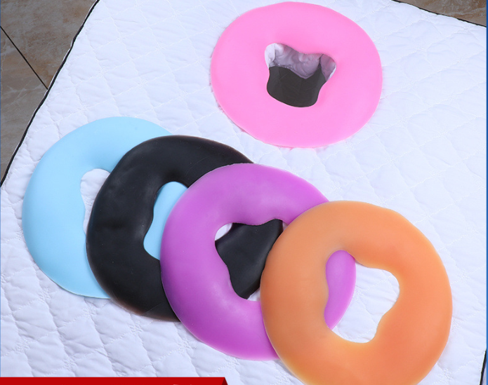 Silicone Face-Down Pillow for Beauty Salon, Thickened Latex Face Cushion, Beauty Bed Massage Pillow with Non-Slip Hole