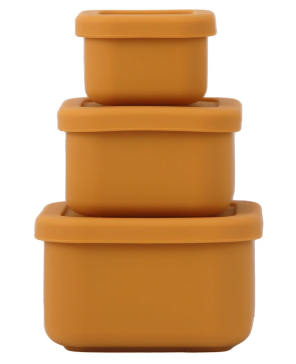 Square Thickened Microwaveable Silicone Food Container, Japanese Minimalist Style, 180ML Airtight Fresh-Keeping Silicone Storage Box